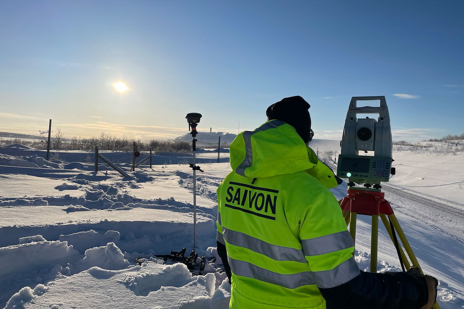 Mätning utomhus i snön